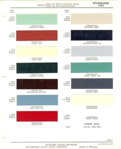 1953 STUDEBAKER COMMANDER CHAMPION STARLIGHT LAND CRUISER FL PAINT CHIPS (PPG) - Picture 1 of 1