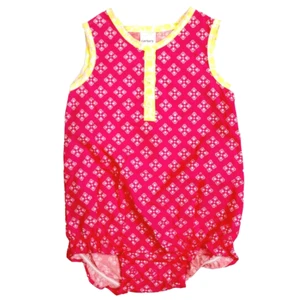 Carter's Sleeveless Floral Cotton Bodysuit Size 12M Pink NWT - Picture 1 of 4