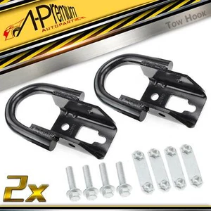 Pair (2) Black Tow Hooks w/ Hardware Front for Ford F-150 2009-2021 FL3Z17A954C - Picture 1 of 8