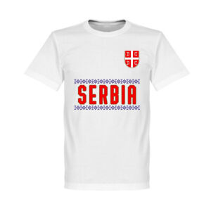 Maglia Calcetto Serbia Nazionale Serba Manica Corta Bianca Taglia M