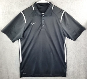 Nike Gameday Dri-Fit Polo Short Sleeve Shirt Men's Medium TM Anchracite TM White - Picture 1 of 20
