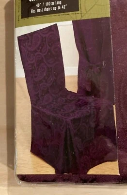 2 capas de cadeira para sala de jantar, estilo country francês colheita Borgonha/Marrom NOVO - Imagem 1 de 3