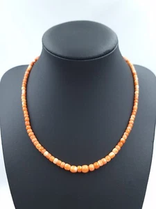 collana donna vero corallo Antico di Sardegna naturale e argento 925 Dorato - Foto 1 di 9