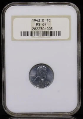 1943-D Lincoln Penny NGC MS67 - Image 1 of 4