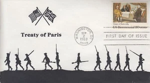 1983 #2052 TREATY OF PARIS FDC POSTMARK CACHET #35 OF ONLY 50 MADE UA! GEM! - Picture 1 of 2