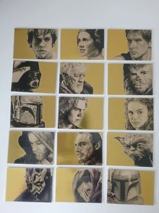 Star Wars Galaxy series 4 gold parallel trading cards full set. Only 500 Sets - Imagen 1 de 1