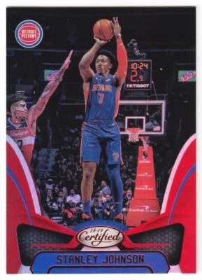 Stanley Johnson 2018-19 Panini Certified Mirror Red #104 #116/299 Pistons - Image 1 of 2