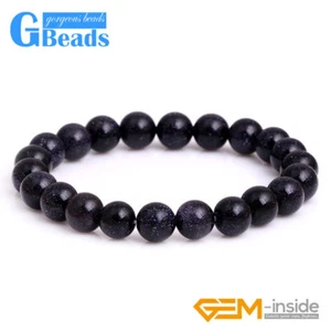 Blue Sandstone Beaded Strengthy Bracelet For Women Jewelry 8mm Charm Gift - Picture 1 of 6