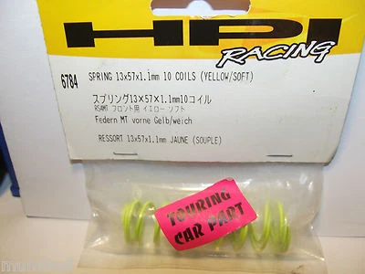 HPI SPRING  13X57X1.1MM 10 COILS YELLOW/SOFT 6784 - Image 1 of 4