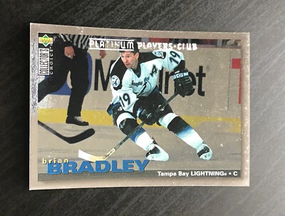 1995-96 Collector's Choice Player's Club Platinum #128 Brian Bradley Lightning - Image 1 of 2