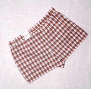 Pantalones Cortos Para Mujer Nine West XL Cintura Alta Plisados Marrón A Cuadros - Imagen 1 de 7
