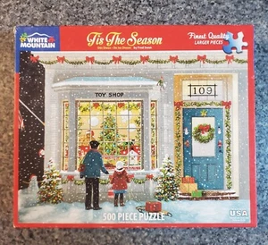 White Mountain TIS THE SEASON 500 piece puzzle Christmas COMPLETE - Picture 1 of 6