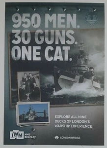 Volante doble cara HMS BELFAST A5 - London's Warship Experience - Imagen 1 de 2