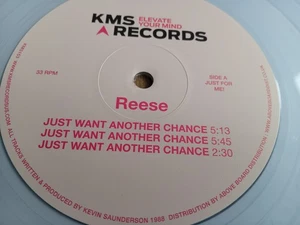 REESE (KEVIN SAUNDERSON) - JUST WANT ANOTHER CHANCE 12" 2020 RE CLEAR VINYL NEW - Picture 1 of 6