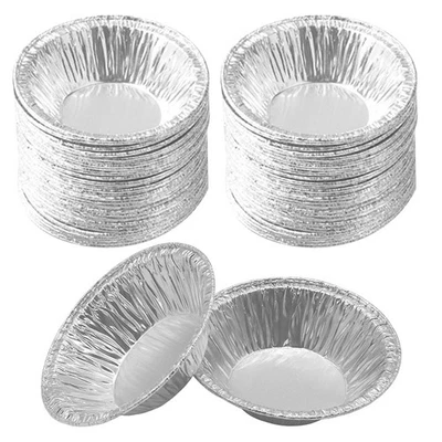 500 stampi per crostate all'uovo: mini teglie rotonde usa e getta per - Immagine 1 di 4