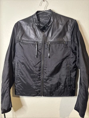 Y2K Vera Pelle Genuine Lambskin Leather Riding Jacket  48 Made In Italy Supple - Image 1 of 4