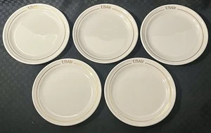 US Air Airways Goldrand Creme Keramik Teller Mayer China 5" Airline 5er SET - Bild 1 von 6