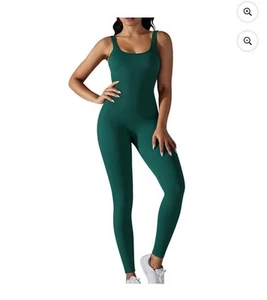 NEW Womens Ribbed Jumpsuit Playsuit Bodysuit Women All In One Sport Rompe Yoga - Picture 1 of 1