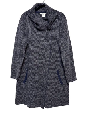 Abrigo Max Studio Mujer Dinero Viejo Espiga Talla 1X Cuello Embudo Escandinado Foto 1 de 4
