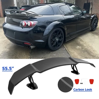 Rear Trunk GT Wing Racing Spoiler Carbon Lip For Mazda RX-8 04-11 B - Image 1 of 4