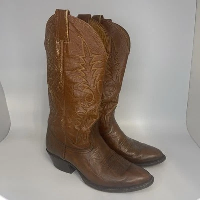 Botas de Vaquero Nocona Western De Colección Para Hombre Cuero Marrón Puntera Almendra Talla 6.5D Foto 1 de 4