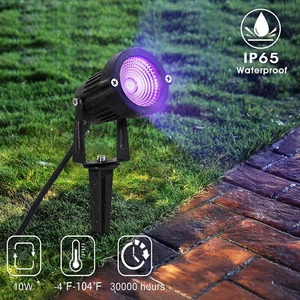 Garden Waterproof Lights Outdoor Landscape Led Pathway Yard Halloween Uv - Picture 1 of 12