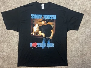 Vtg Toby Keith I Love This Bar Shirt Y2K 2004 USA Mens 2XL Double Sided Country - Picture 1 of 10