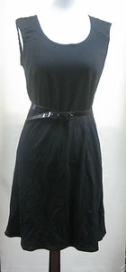 Nuevo $118 STUDIO M Clásico Cinturón Pequeño Vestido Negro Mujer L Nuevo con etiquetas - Imagen 1 de 2