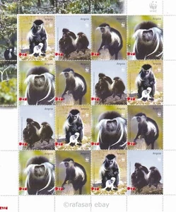Angola 2004 Yvert #1591/94 Mini Sheet WWF Fauna Monkeys MNH VF - Picture 1 of 1