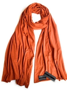 SALE FLUXUS NOMAD SCARF in Cinnamon, COTTON TRAVEL SCARF WRAP SHAWL UNISEX - Picture 1 of 2
