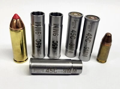 45 COLT/454 CASULL/460S&W до 9 мм - камера редуктор/адаптер - набор из 5 сделано в США - Изображение 1 из 4