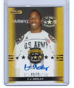 2010 Razor U.S. Army All-American Bowl Auto C.J. Mosley 8/25 TA-CJM Jets - Picture 1 of 2