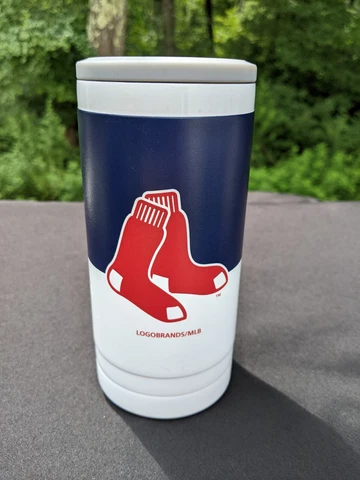 Boston Red Sox 12 oz Slim Can Cooler Double Wall Official MLB Brand w Label Cover