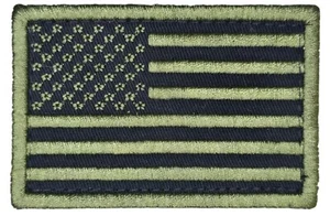 USA AMERICAN COUNTRY FLAG OD DARK GREEN TACTICAL MILITARY HOOK MORALE PATCH - Picture 1 of 2