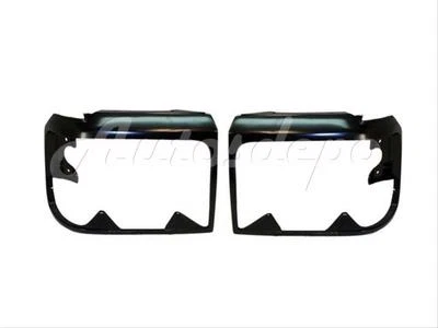 Paquete Para 92-96 Ford F150 F250 F350 Bronco Faro Puerta Bisel Negro Par Foto 1 de 3