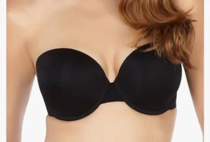 NWT ~ Panache Moulded Black Strapless Porcelain Elan Bra US 30G; 30DDDD; UK 30F - Picture 1 of 13