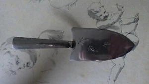 LBJ Borrowdale Hand Beaten Stainless Steel Cake Slice  8 1/2  Inches Long - Picture 1 of 3