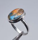 925 Solid Sterling Silver Oyster Turquoise Ring-10 Us V932