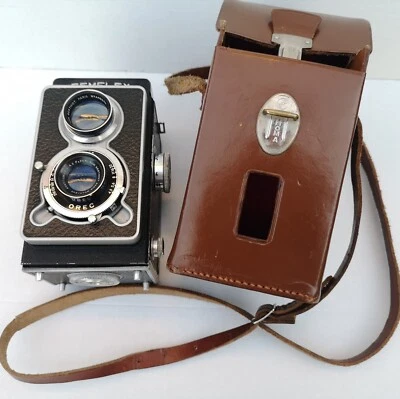 APPAREIL PHOTO FILM BERTHIOT ANASTIGMAT 75 MM 4,5 objectif SEMFLEX TLR 120 rouleaux sup avec - Photo 1/4