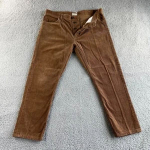 Club Monaco Pants Mens 36x32 Brown Chino Corduroy Button Fly Straight Leg 37x28 - Picture 1 of 17
