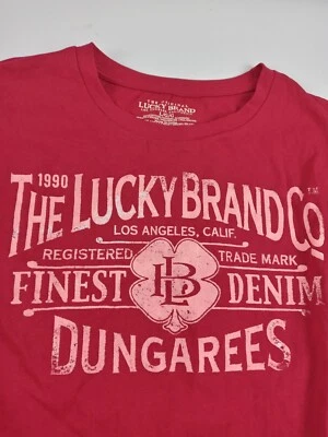 Lucky Brand Tshirt Size Large Girls Graphic Print Logo Spell Out Short Sleeve - Image 1 of 4