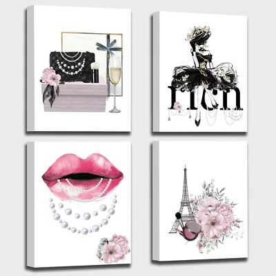 Arte de pared Torre Eiffel lienzo impresiones cuadros para pared conjunto de 4,8x10 en 8x10x4  Foto 1 de 3