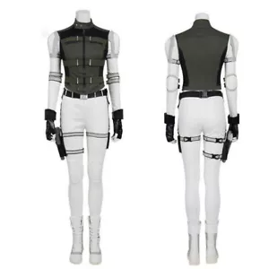 2023 HEISS schwarze Witwe Yelena Belova Halloween Kostüm Cosplay weiß Overall Weste - Bild 1 von 16