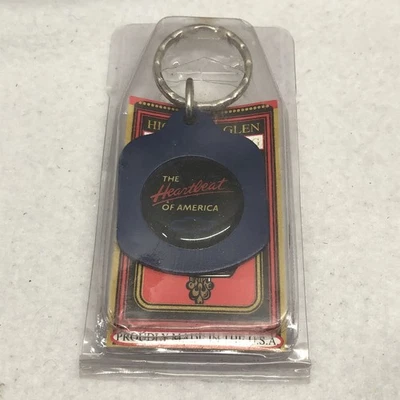Chevy Heartbeat of America Keychain Highland Glen Mfg USA Made Orig Package Vtg - Image 1 of 4