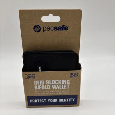 PACSAFE RFID BLOCKING BIFOLD WALLET 11000 BLACK - Image 1 of 4