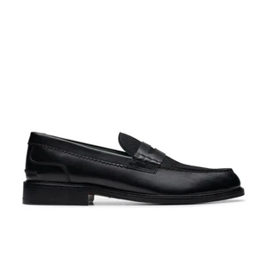 Clarks Originals Craft James Ponyhair Mocasín Negro Cuero Mocasín Zapatos Hombre - Imagen 1 de 6