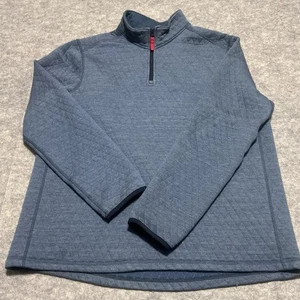 J. Suéter Crew Auténtico Para Hombre Polar Azul Acolchado X-LARGE Cuarto Cremallera - Imagen 1 de 7