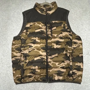 Hawke & Co Men Vest L Camouflage Puffer Down Filled Performance Sleeveless - Picture 1 of 7