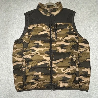 Hawke & Co Men Vest L Camouflage Puffer Down Filled Performance Sleeveless - Image 1 of 4