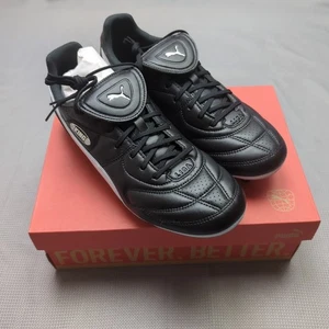 Botas de fútbol Puma King Liga FG/AG Reino Unido 11 negras blancas plateadas nuevas en caja de fútbol - Imagen 1 de 18